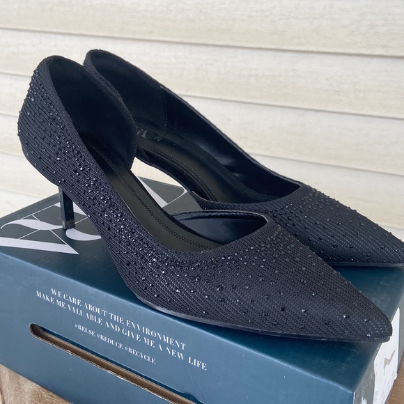 Zara Crystal Studded Stiletto Heel Shoes Women's Size EU 39 US 8 - Picture 5 of 13